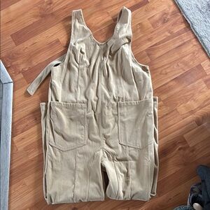 Tan Corduroy Overalls